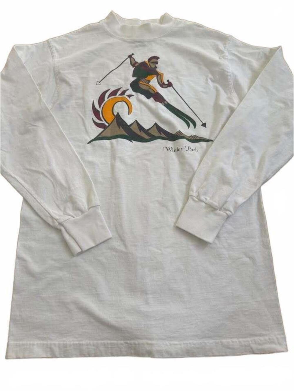 Winter Park Skiing Long Sleeve T-Shirt White